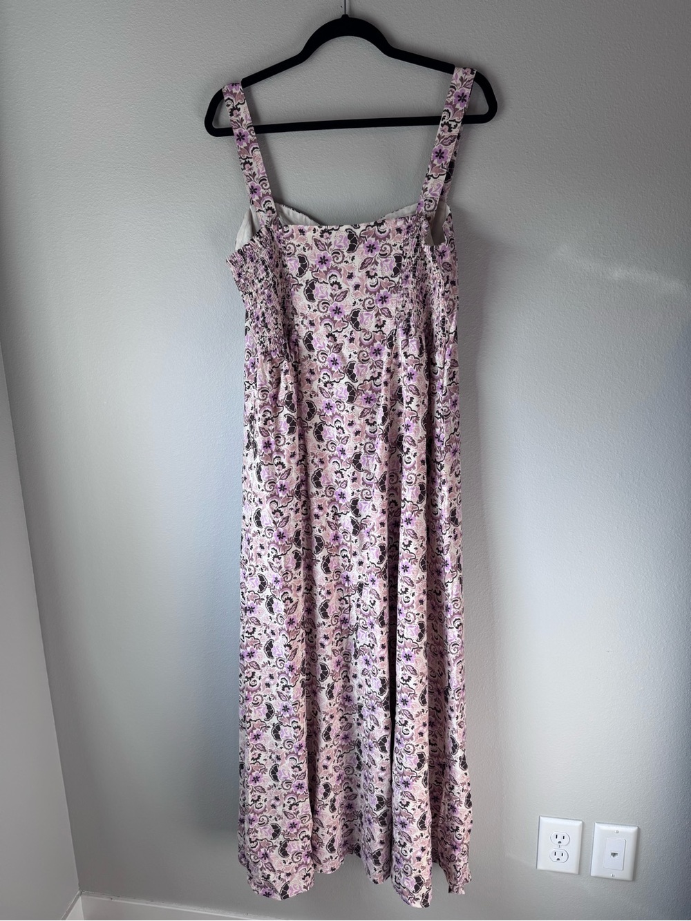 Z Supply Pink Floral Maxi Dress with Purple Accents - Picture 5 of 7